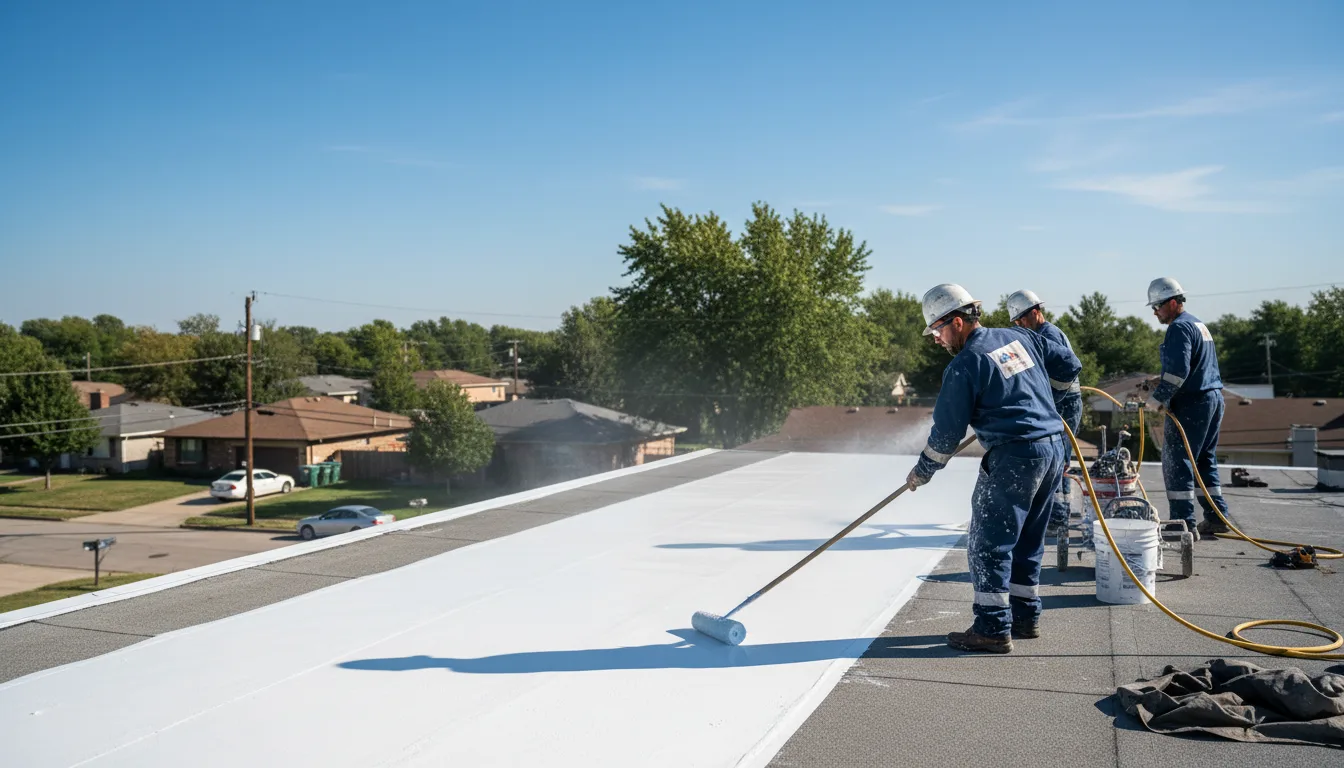 Commercial roof coating in Tallula, IL near me